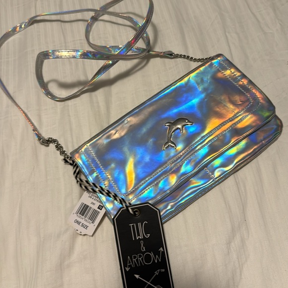 NWT holographic Dolphin Crossbody purse - Picture 2 of 5